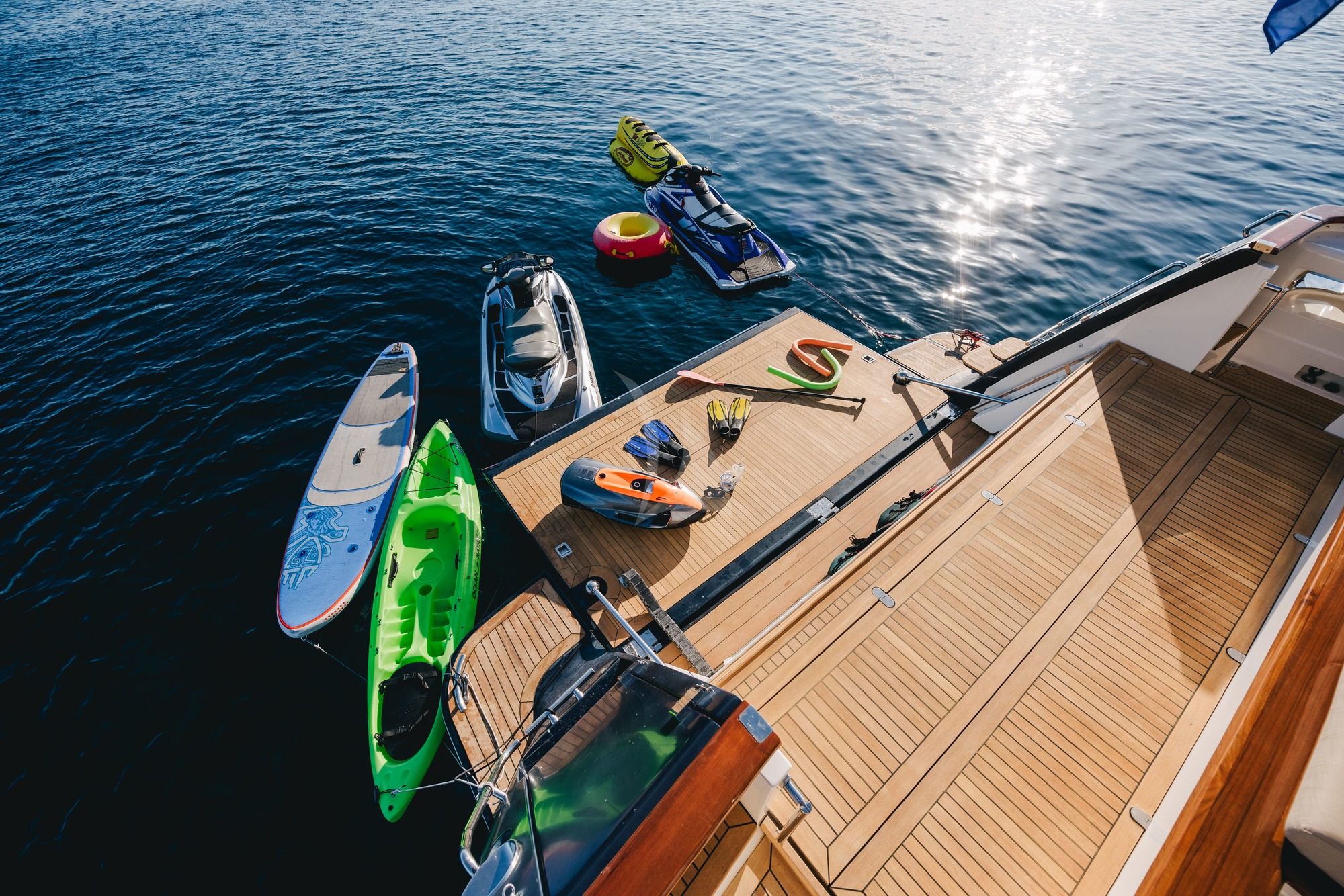 athens greece family yacht with water toys
