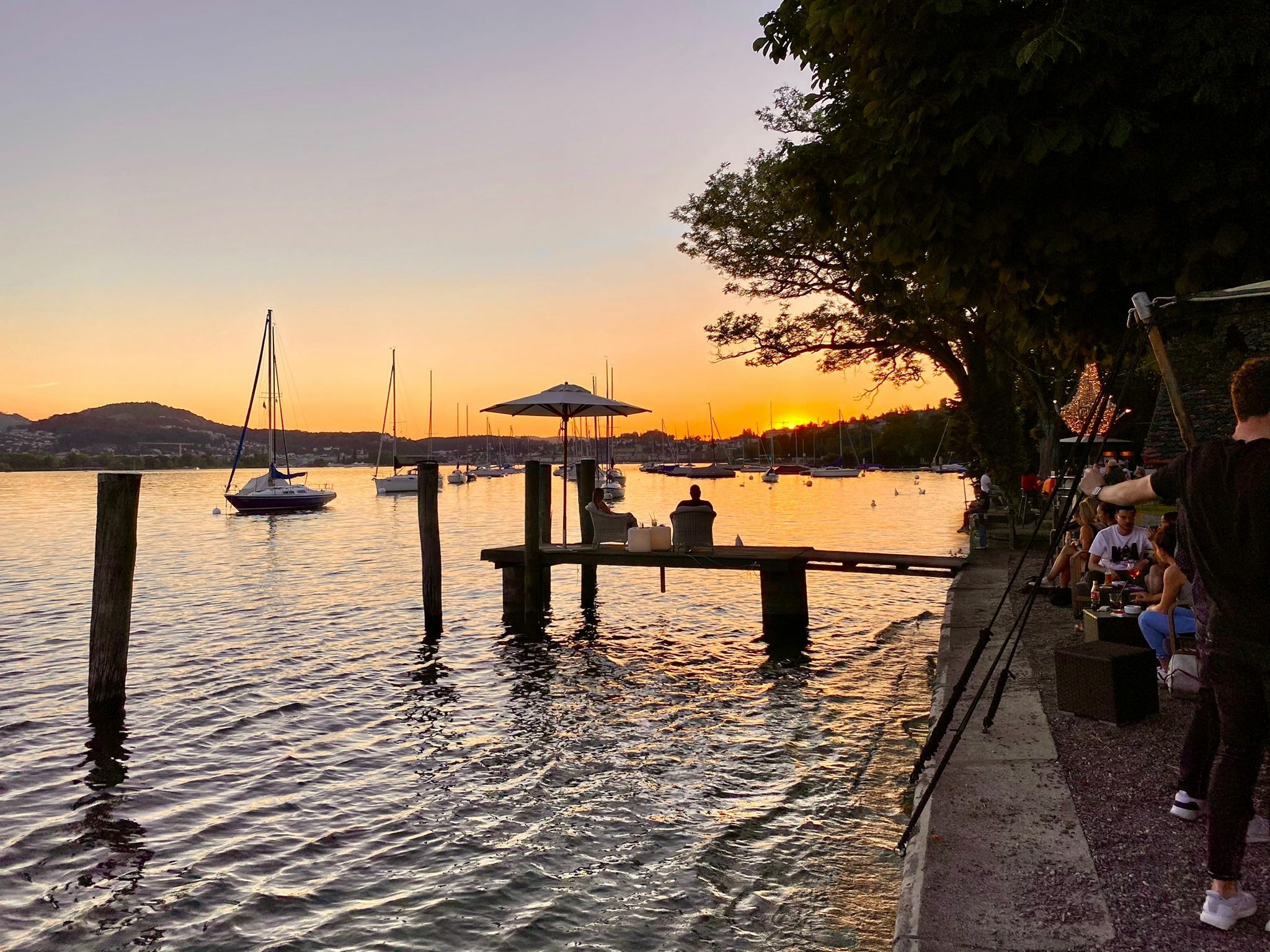 Sunset cruise Lake Lucerne Switzerland